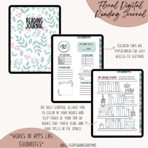 Floral Digital Reading Journal