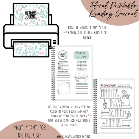 Floral Printable Reading Journal