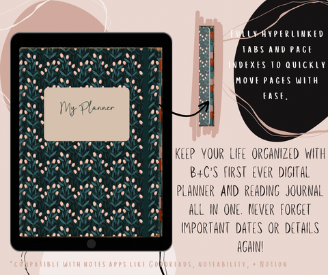 Undated Digital Planner + Reading Journal