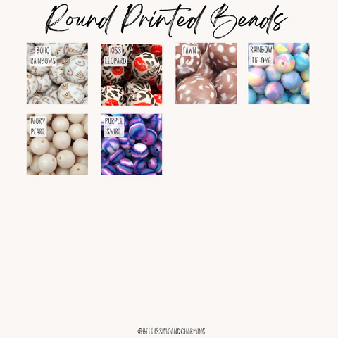 Round Printed Beads