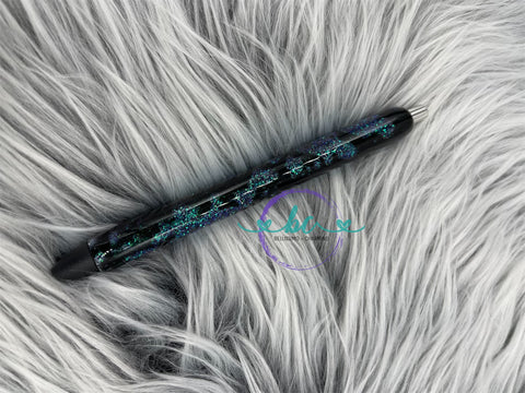 Color Shift Splatter Glittered Pen