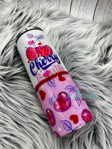 Cherry Bomb Glittered Tumbler