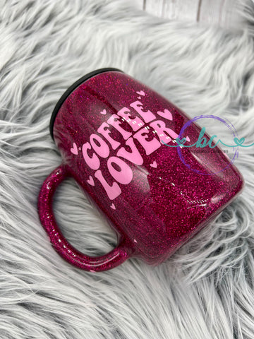 Coffee Lover Glittered Mug